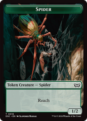 Insect (0012) // Spider Double-Sided Token [Duskmourn: House of Horror Commander Tokens] | Dumpster Cat Games