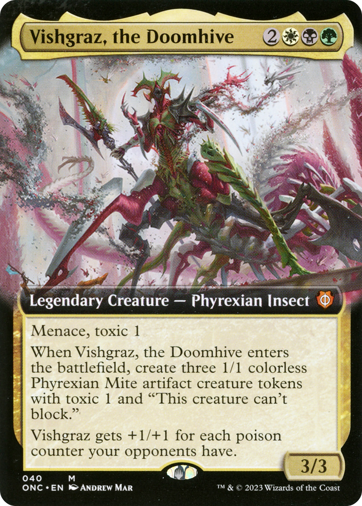 Vishgraz, the Doomhive (Extended Art) [Phyrexia: All Will Be One Commander] | Dumpster Cat Games