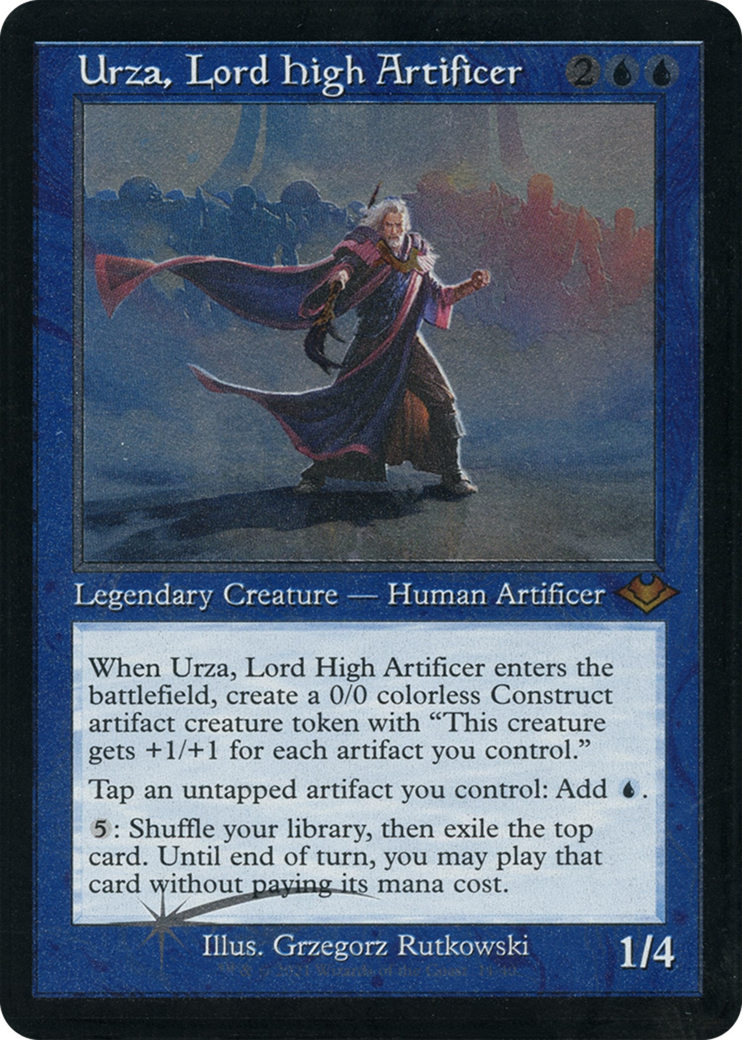 Urza, Lord High Artificer (Retro Foil Etched) [Modern Horizons] | Dumpster Cat Games