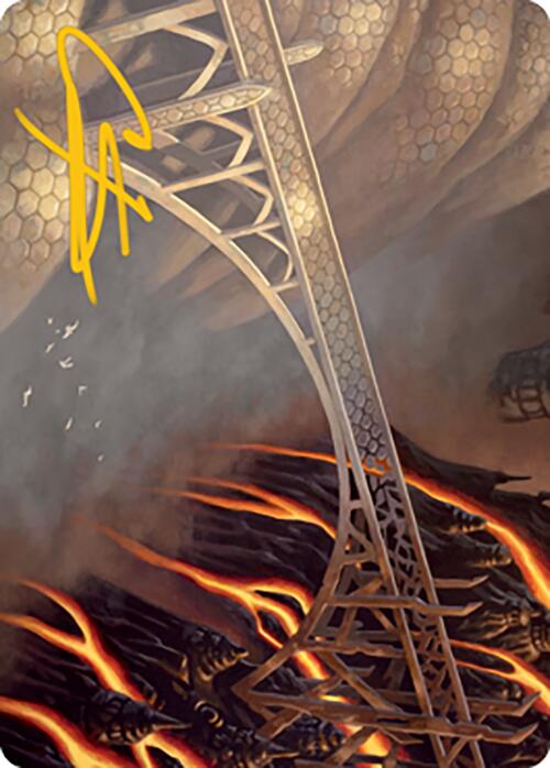 Rustvale Bridge Art Card (Gold-Stamped Signature) [Modern Horizons 2 Art Series] | Dumpster Cat Games