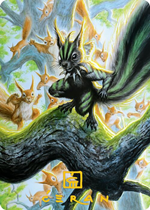 Chatterfang, Squirrel General Art Card (67) (Gold-Stamped Signature) [Modern Horizons 2 Art Series] | Dumpster Cat Games