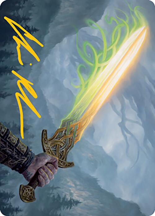 Sword of Hearth and Home Art Card (Gold-Stamped Signature) [Modern Horizons 2 Art Series] | Dumpster Cat Games