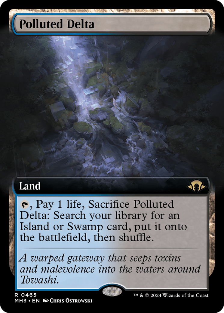 Polluted Delta (Extended Art) [Modern Horizons 3] | Dumpster Cat Games