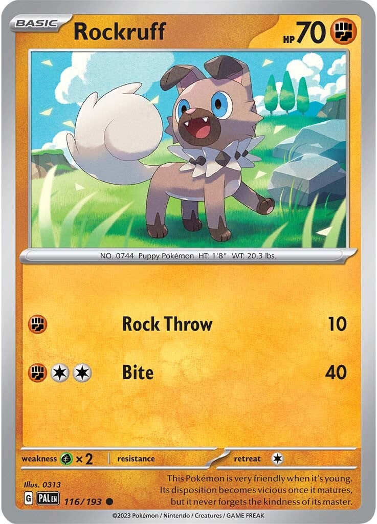 Rockruff (116/193) [Scarlet & Violet: Paldea Evolved] | Dumpster Cat Games