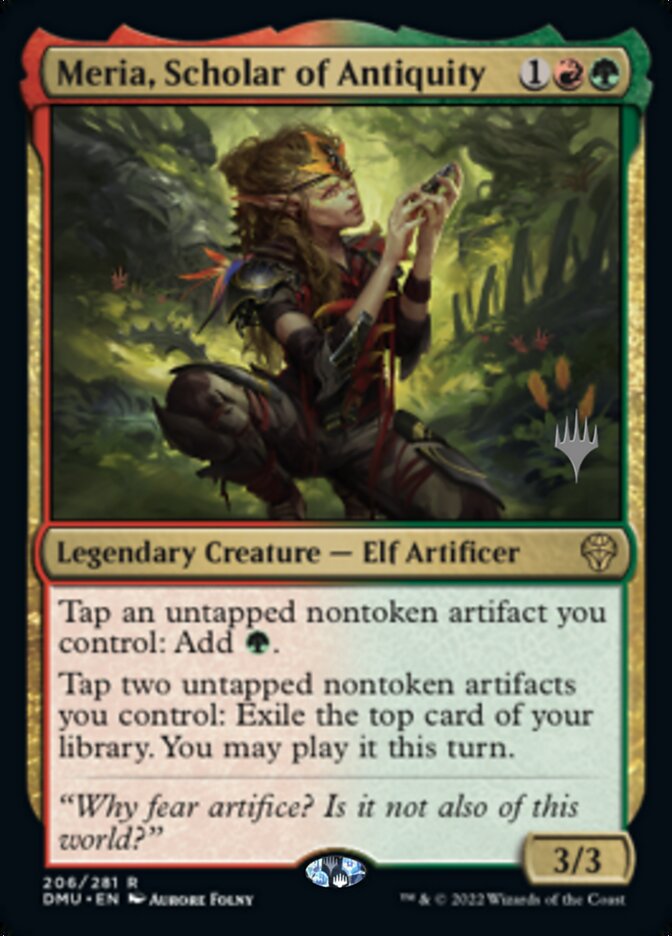 Meria, Scholar of Antiquity (Promo Pack) [Dominaria United Promos] | Dumpster Cat Games