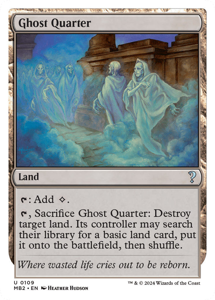 Ghost Quarter (White Border) [Mystery Booster 2] | Dumpster Cat Games