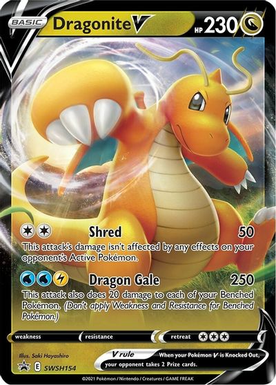 Dragonite V (SWSH154) [Sword & Shield: Black Star Promos] | Dumpster Cat Games