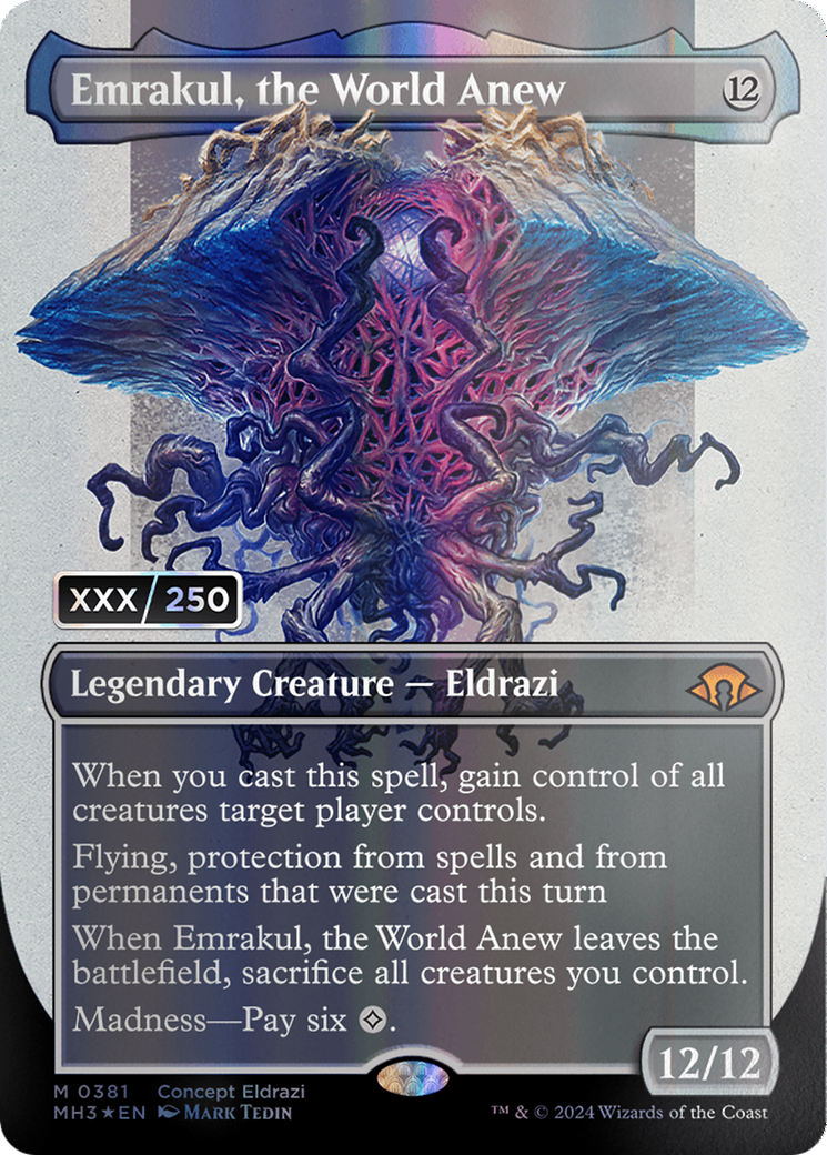 Emrakul, the World Anew (Borderless) (Serial Numbered) [Modern Horizons 3] | Dumpster Cat Games