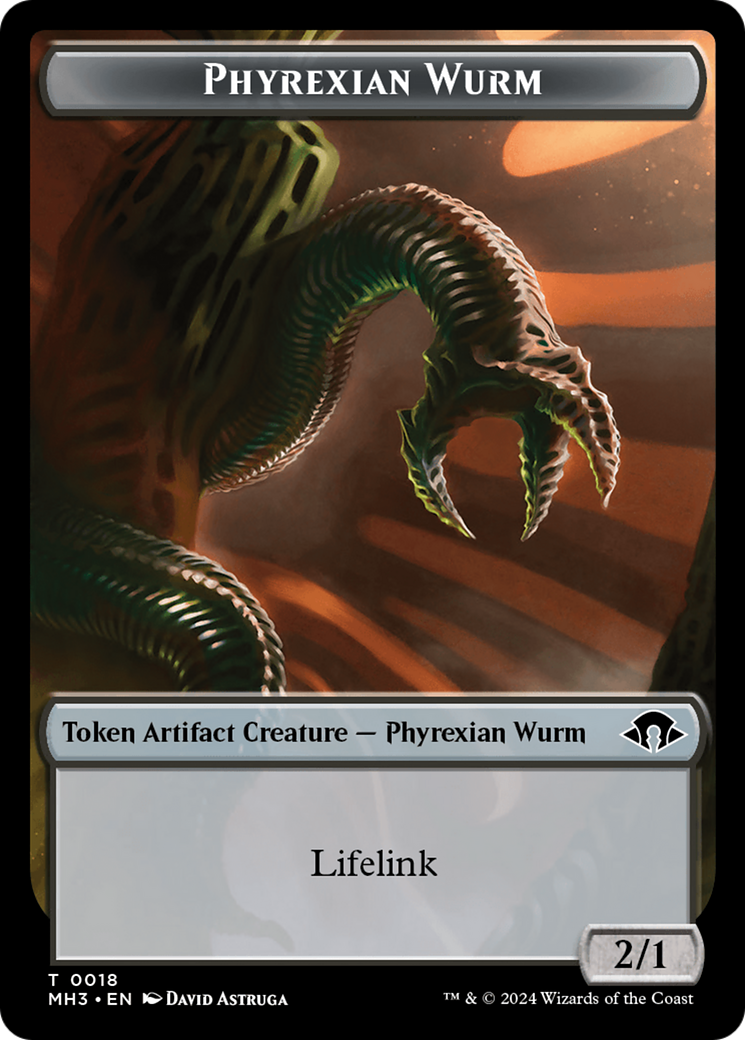 Phyrexian Wurm Token (0018) [Modern Horizons 3 Tokens] | Dumpster Cat Games