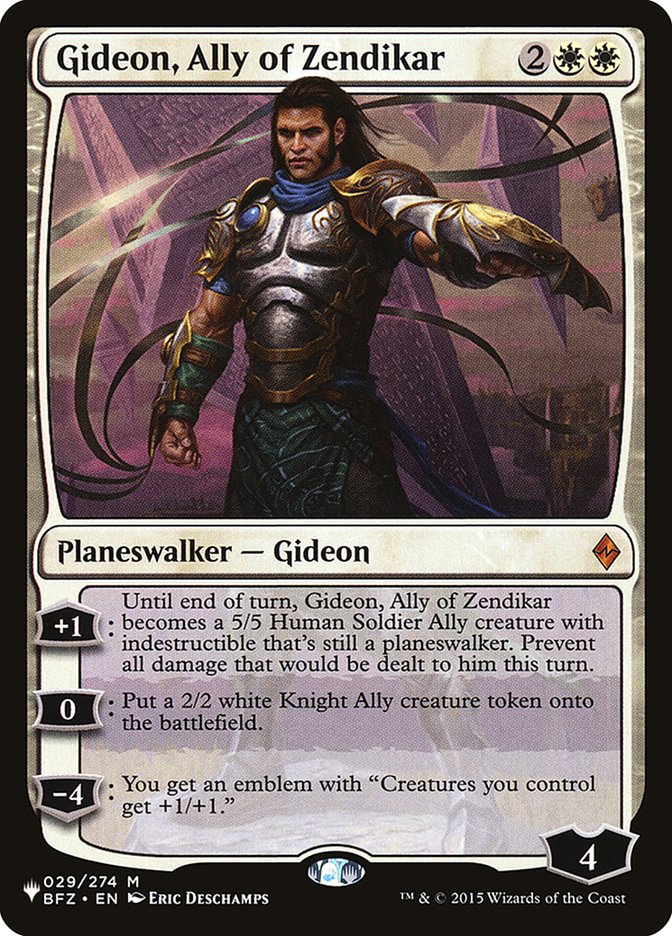 Gideon, Ally of Zendikar [The List] | Dumpster Cat Games