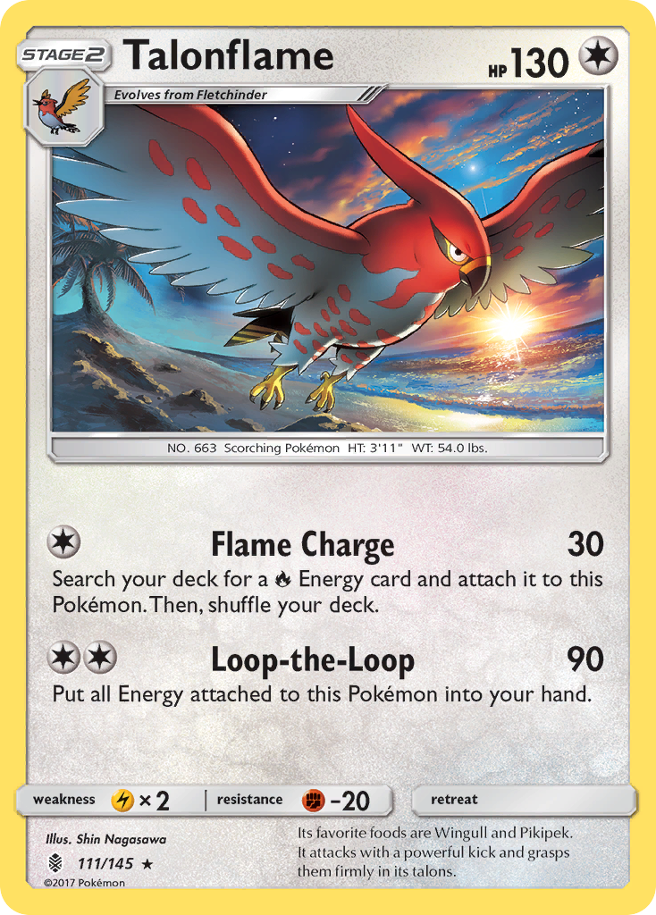 Talonflame (111/145) [Sun & Moon: Guardians Rising] | Dumpster Cat Games