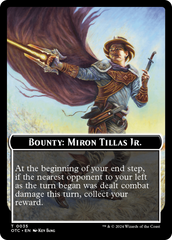 Bounty: Miron Tillas Jr. // Bounty Rules Double-Sided Token [Outlaws of Thunder Junction Commander Tokens] | Dumpster Cat Games