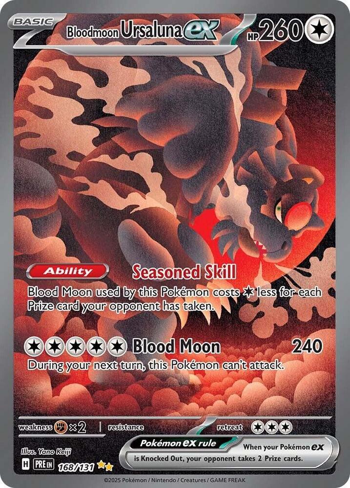 Bloodmoon Ursaluna ex (168/131) [Scarlet & Violet: Prismatic Evolutions] | Dumpster Cat Games