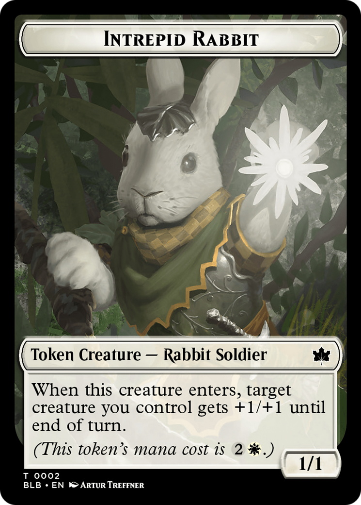 Intrepid Rabbit Token [Bloomburrow Tokens] | Dumpster Cat Games