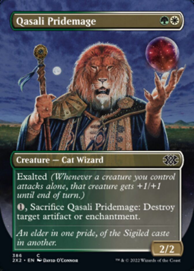 Qasali Pridemage (Borderless Alternate Art) [Double Masters 2022] | Dumpster Cat Games