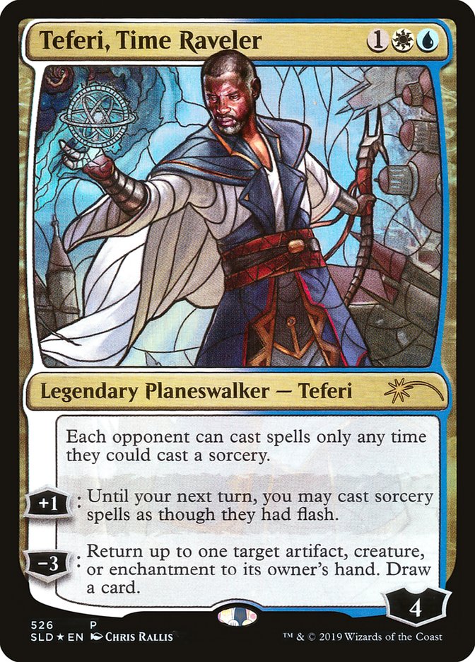 Teferi, Time Raveler (Stained Glass) [Secret Lair Drop Promos] | Dumpster Cat Games