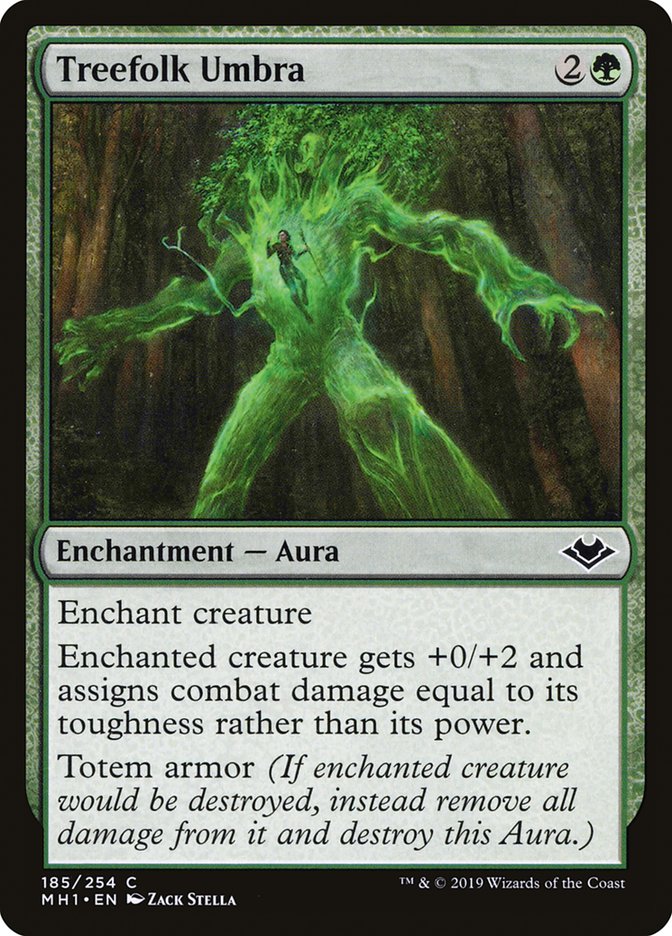 Treefolk Umbra [Modern Horizons] | Dumpster Cat Games