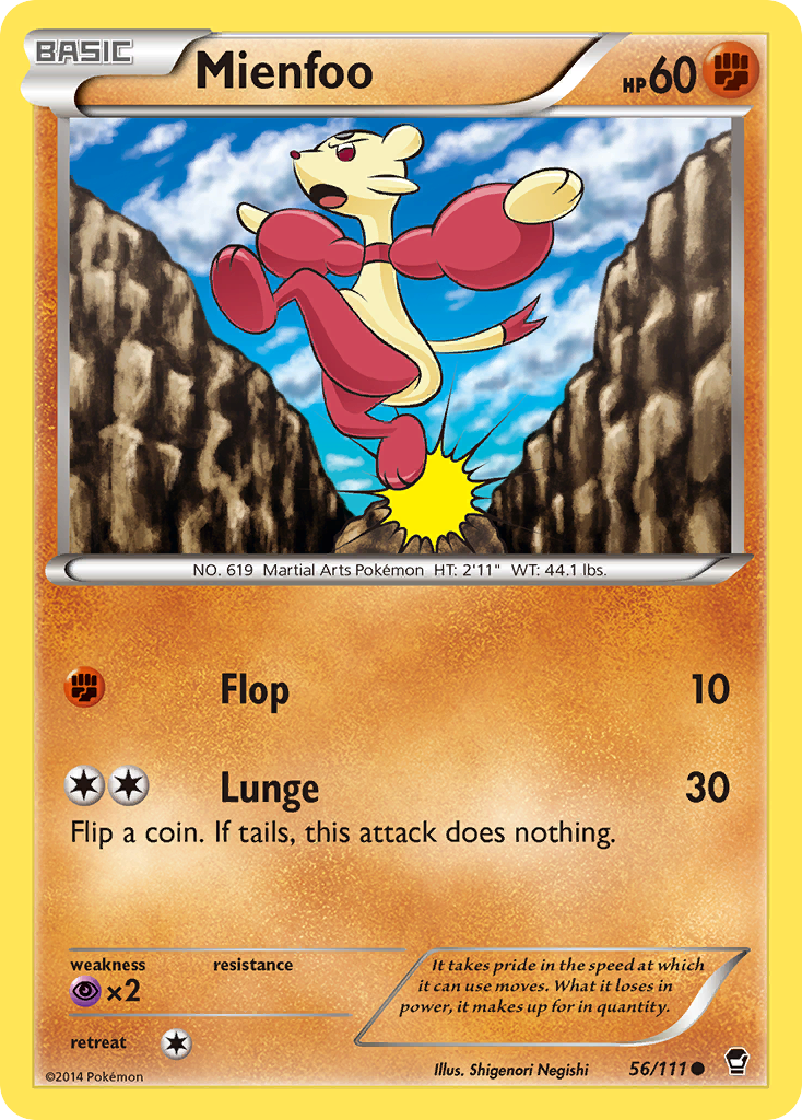 Mienfoo (56/111) [XY: Furious Fists] | Dumpster Cat Games