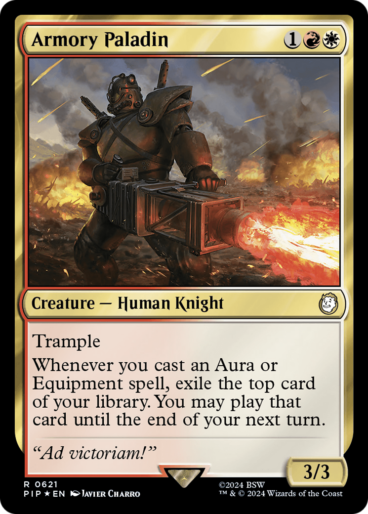 Armory Paladin (Surge Foil) [Fallout] | Dumpster Cat Games