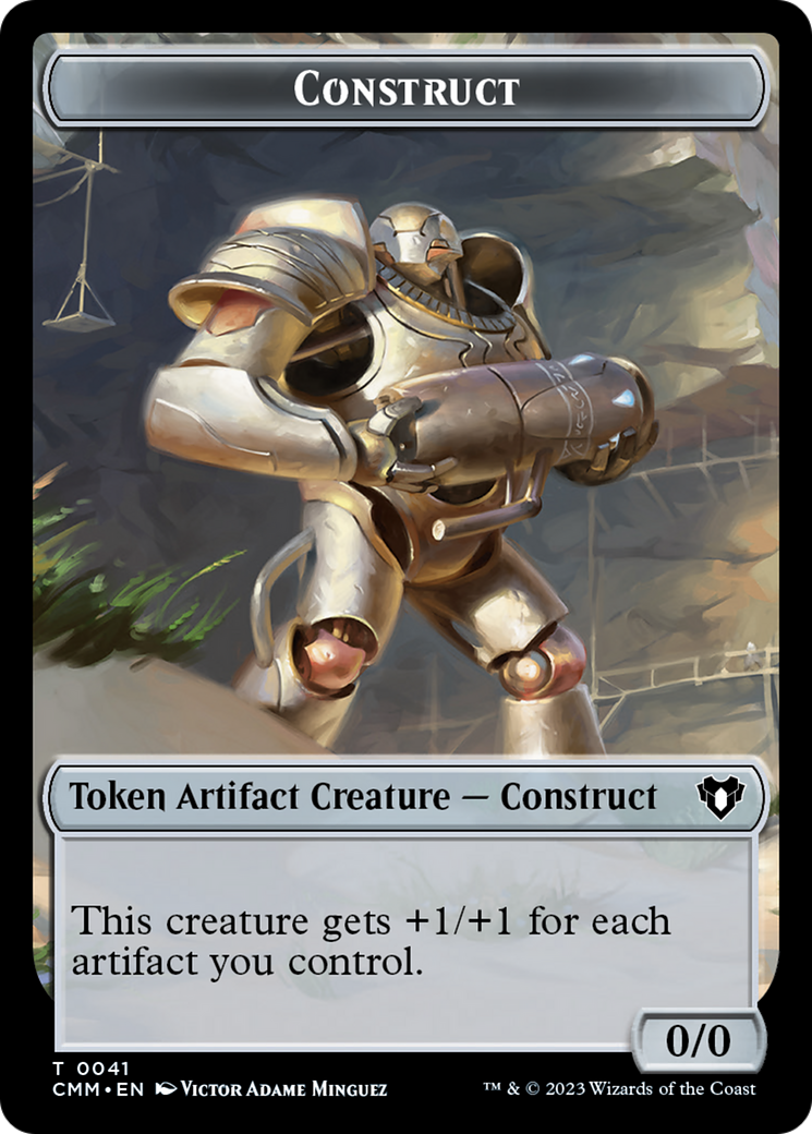 Thopter // Construct (41) Double-Sided Token [Commander Masters Tokens] | Dumpster Cat Games