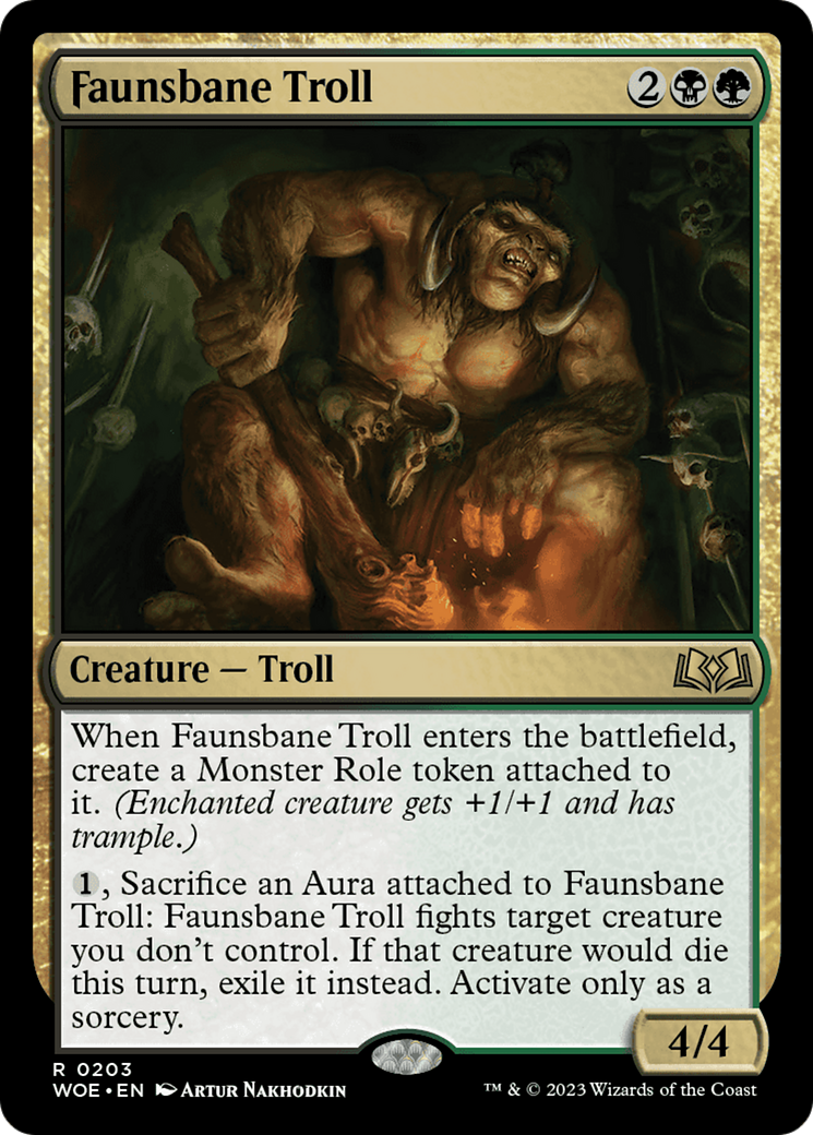 Faunsbane Troll [Wilds of Eldraine] | Dumpster Cat Games