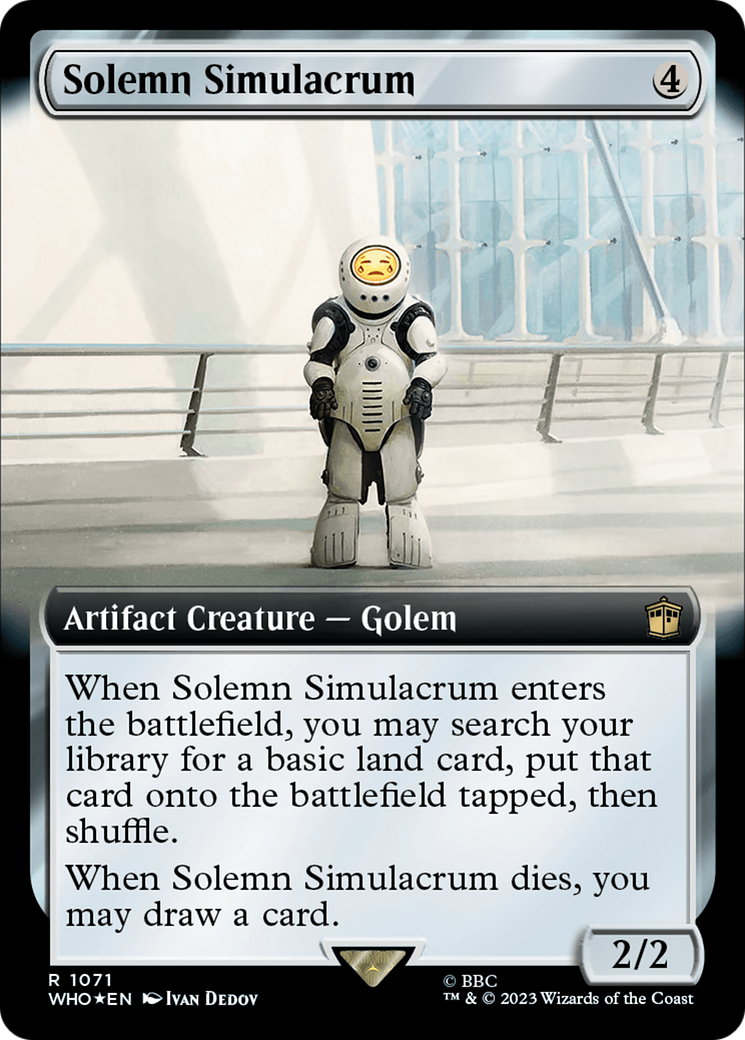 Solemn Simulacrum (Extended Art) (Surge Foil) [Doctor Who] | Dumpster Cat Games