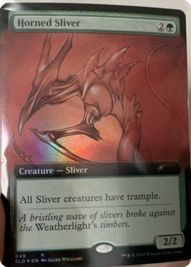 Horned Sliver (Extended Art) [Secret Lair Drop Promos] | Dumpster Cat Games