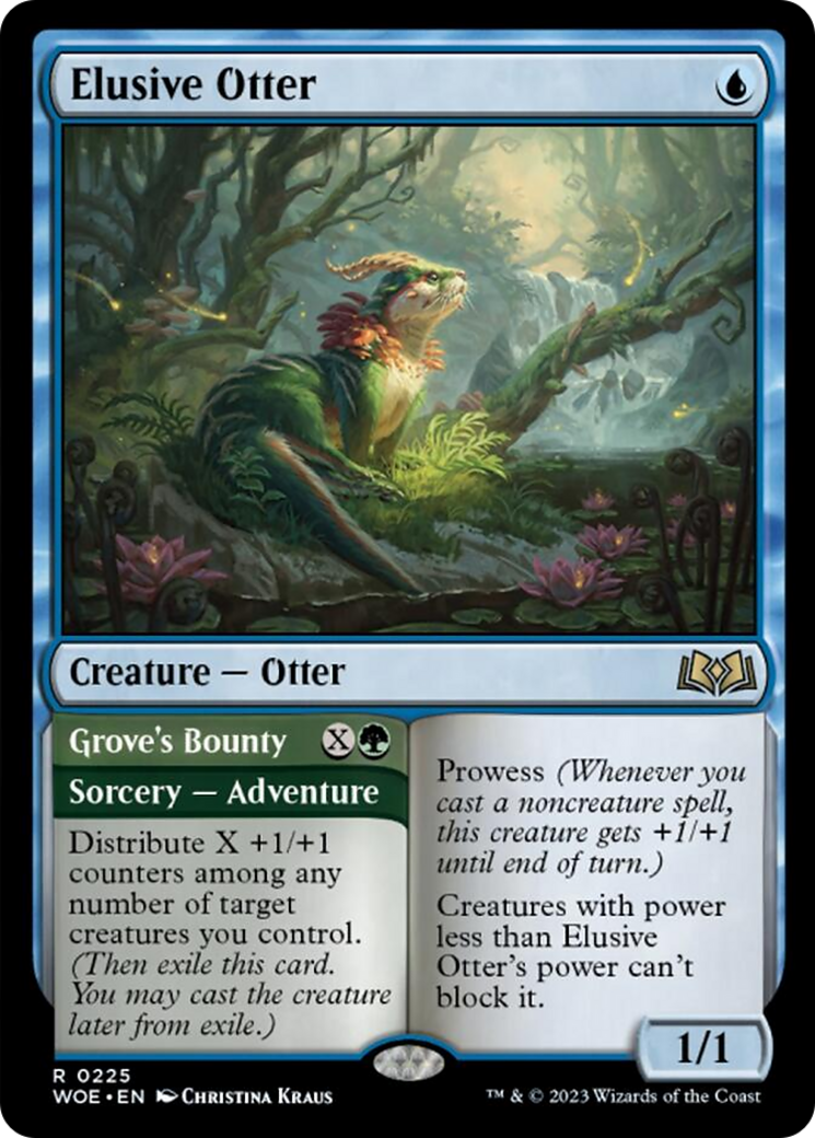 Elusive Otter // Grove's Bounty [Wilds of Eldraine] | Dumpster Cat Games