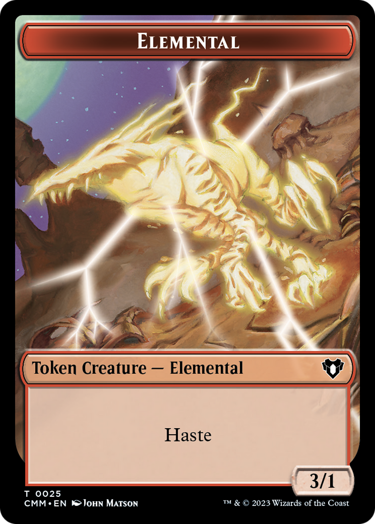 Thopter // Elemental (0025) Double-Sided Token [Commander Masters Tokens] | Dumpster Cat Games