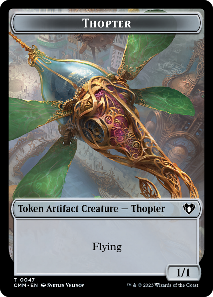 Thopter // Elemental (0025) Double-Sided Token [Commander Masters Tokens] | Dumpster Cat Games