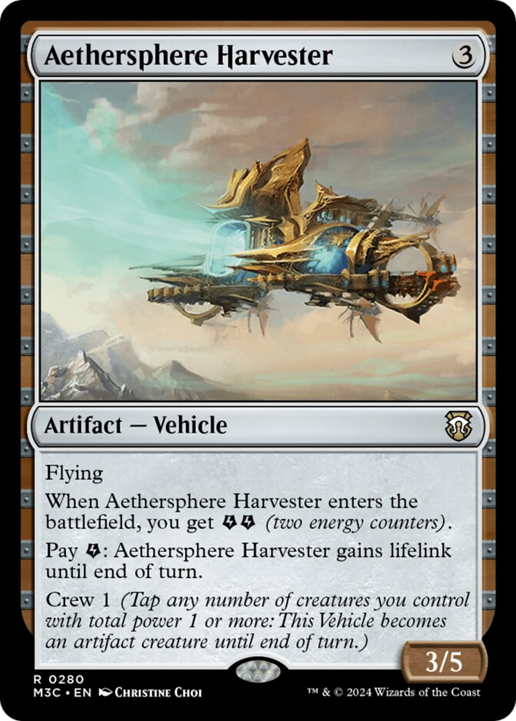 Aethersphere Harvester (Ripple Foil) [Modern Horizons 3 Commander] | Dumpster Cat Games