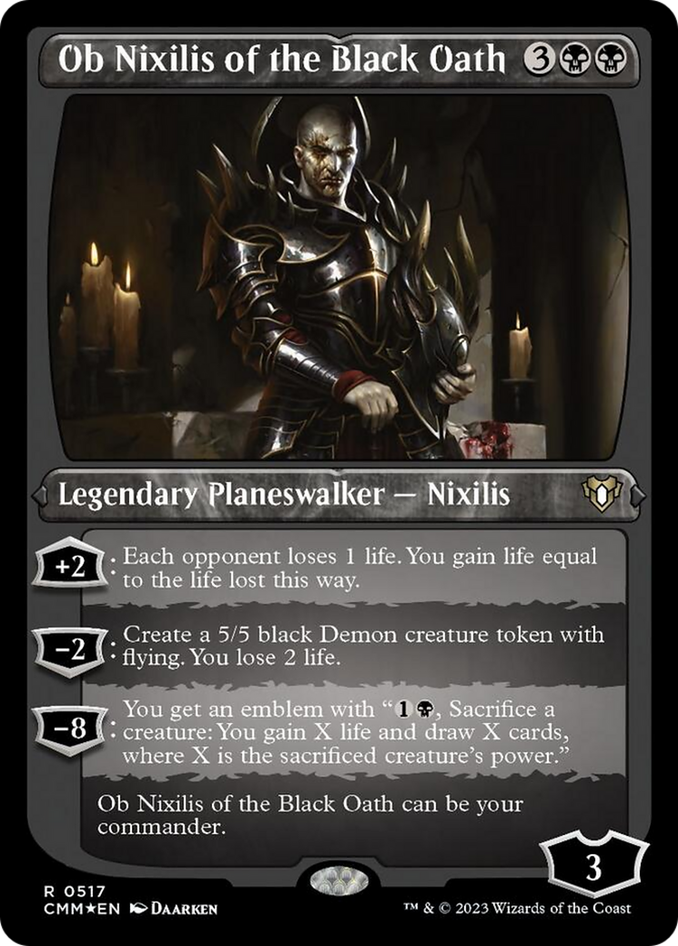 Ob Nixilis of the Black Oath (Foil Etched) [Commander Masters] | Dumpster Cat Games