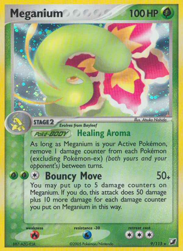 Meganium (9/115) [EX: Unseen Forces] | Dumpster Cat Games