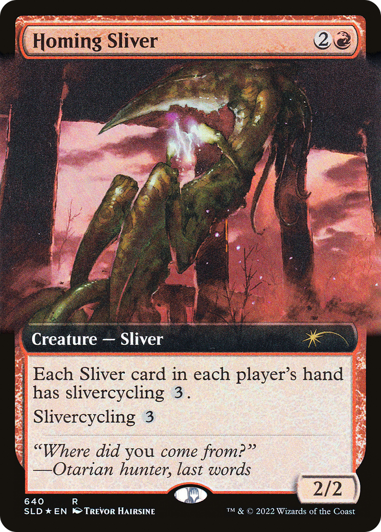 Homing Sliver (Extended Art) [Secret Lair Drop Promos] | Dumpster Cat Games