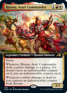 Risona, Asari Commander (Extended Art) [Kamigawa: Neon Dynasty] | Dumpster Cat Games