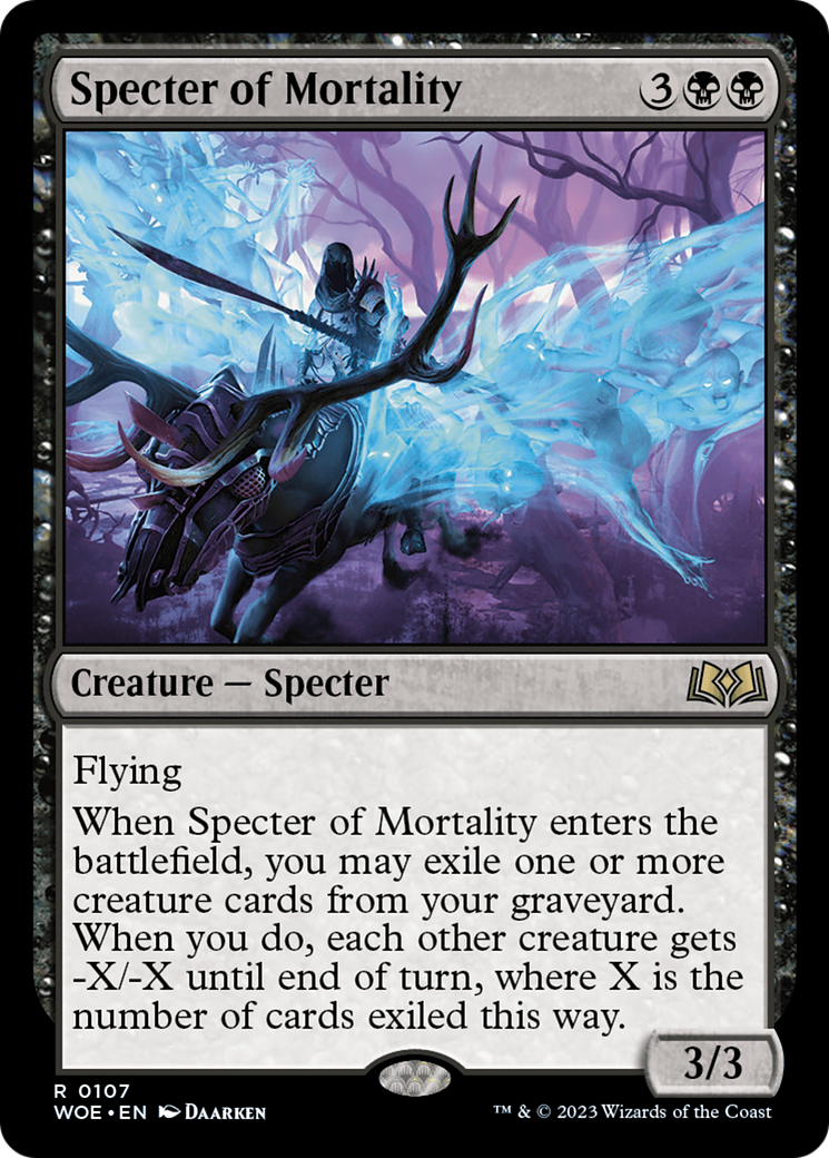 Specter of Mortality [Wilds of Eldraine] | Dumpster Cat Games