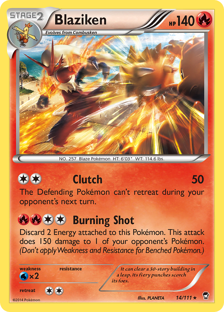 Blaziken (14/111) [XY: Furious Fists] | Dumpster Cat Games