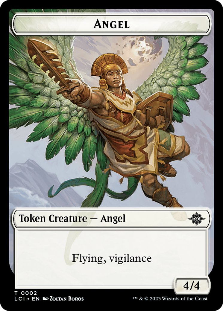 Angel Token [The Lost Caverns of Ixalan Tokens] | Dumpster Cat Games