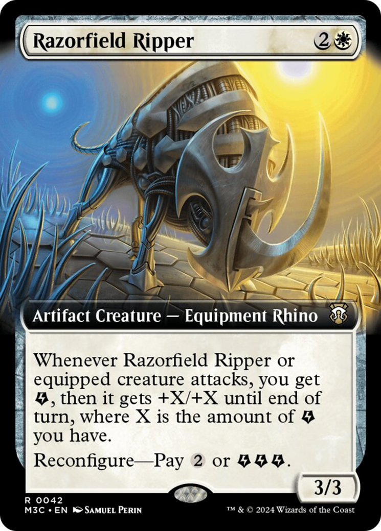 Razorfield Ripper (Extended Art) (Ripple Foil) [Modern Horizons 3 Commander] | Dumpster Cat Games