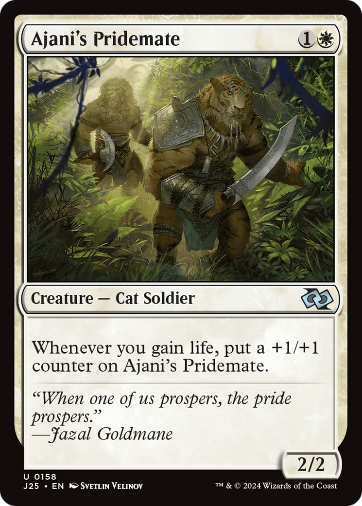 Qala, Ajani's Pridemate (Anime) [Foundations Jumpstart] | Dumpster Cat Games