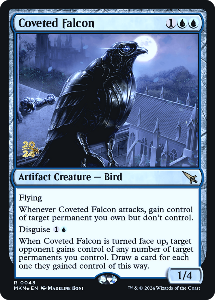 Coveted Falcon [Murders at Karlov Manor Prerelease Promos] | Dumpster Cat Games