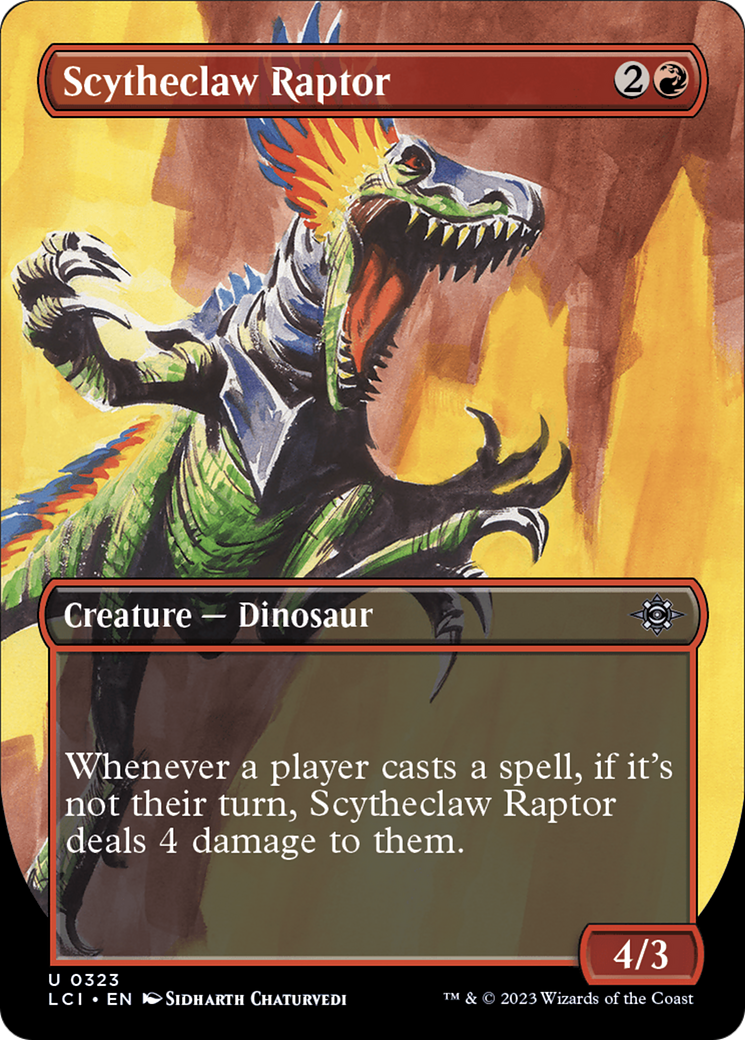 Scytheclaw Raptor (Borderless) [The Lost Caverns of Ixalan] | Dumpster Cat Games