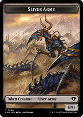 Sliver Army // Sliver Double-Sided Token [Commander Masters Tokens] | Dumpster Cat Games