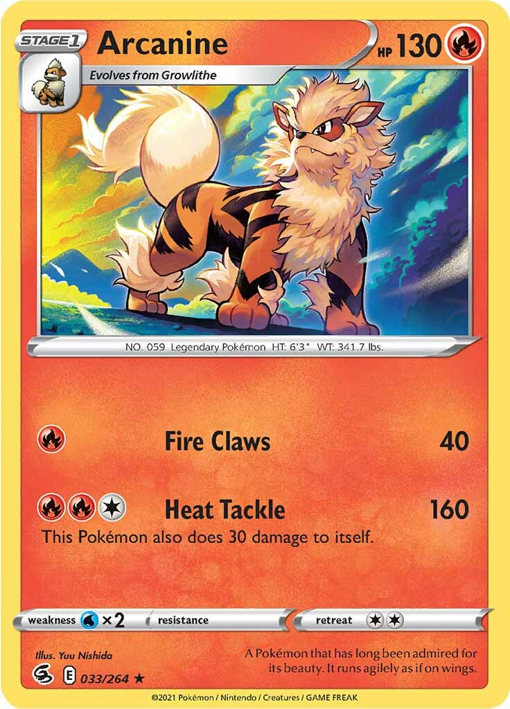 Arcanine (033/264) [Sword & Shield: Fusion Strike] | Dumpster Cat Games