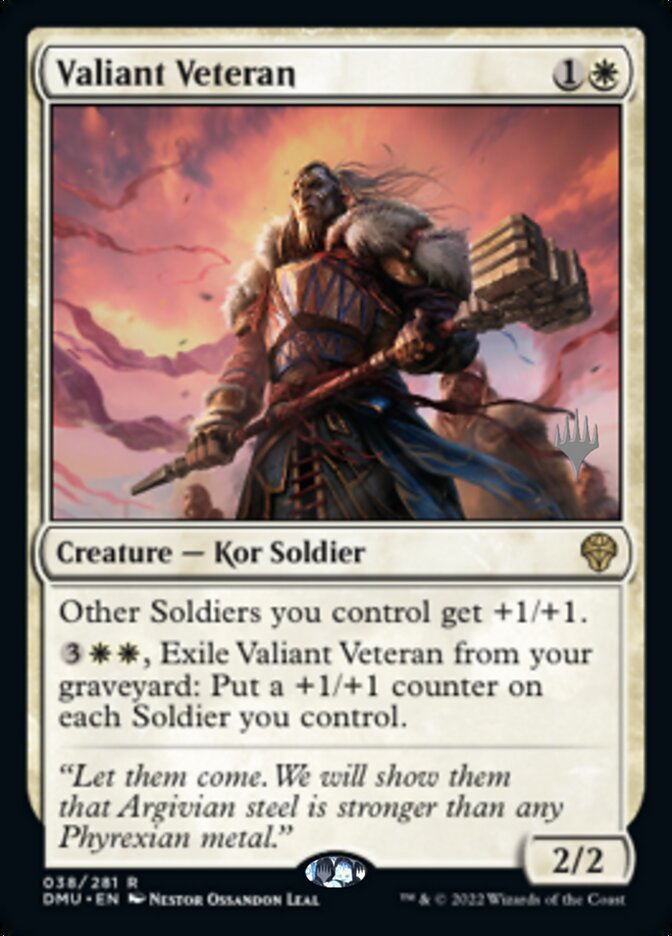 Valiant Veteran (Promo Pack) [Dominaria United Promos] | Dumpster Cat Games