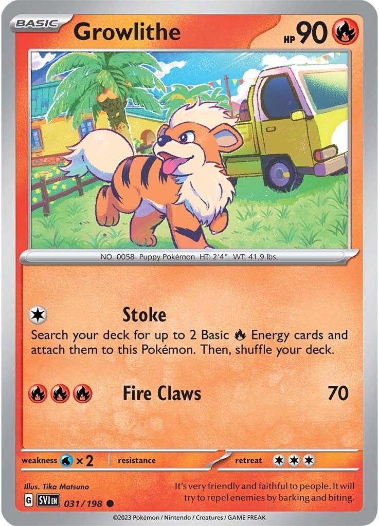 Growlithe (031/198) [Scarlet & Violet: Base Set] | Dumpster Cat Games