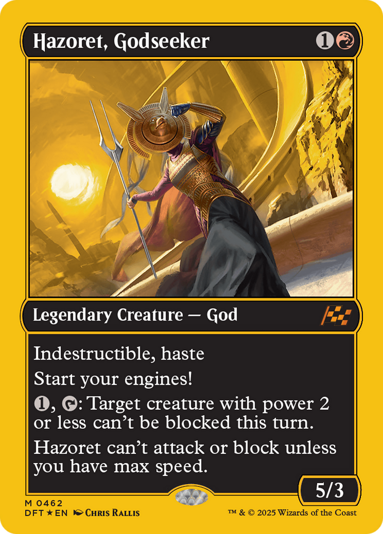 Hazoret, Godseeker (First-Place Foil) [Aetherdrift] | Dumpster Cat Games