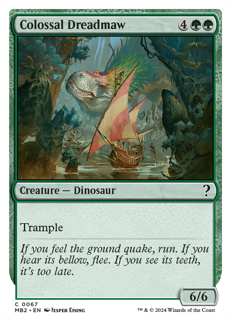 Colossal Dreadmaw (White Border) [Mystery Booster 2] | Dumpster Cat Games