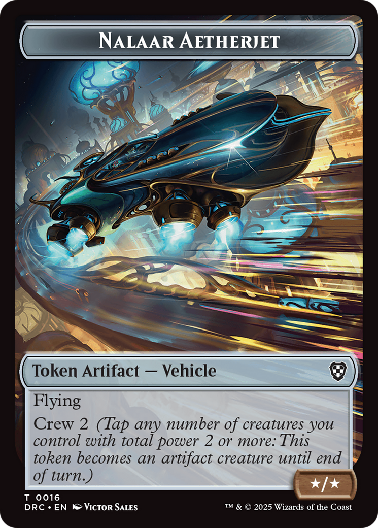 Construct // Nalaar Aetherjet Double-Sided Token [Aetherdrift Tokens] | Dumpster Cat Games