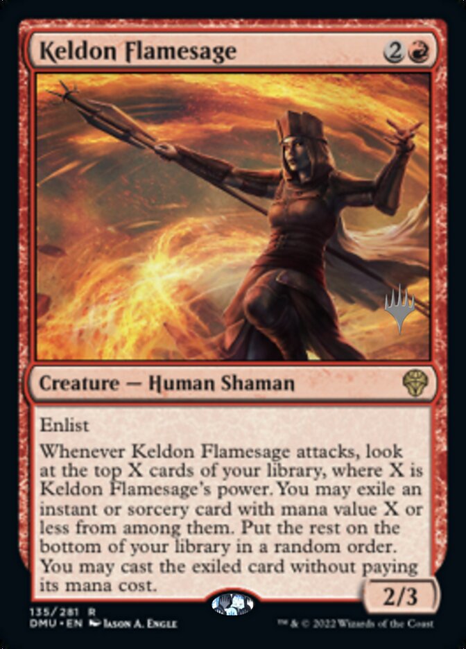 Keldon Flamesage (Promo Pack) [Dominaria United Promos] | Dumpster Cat Games